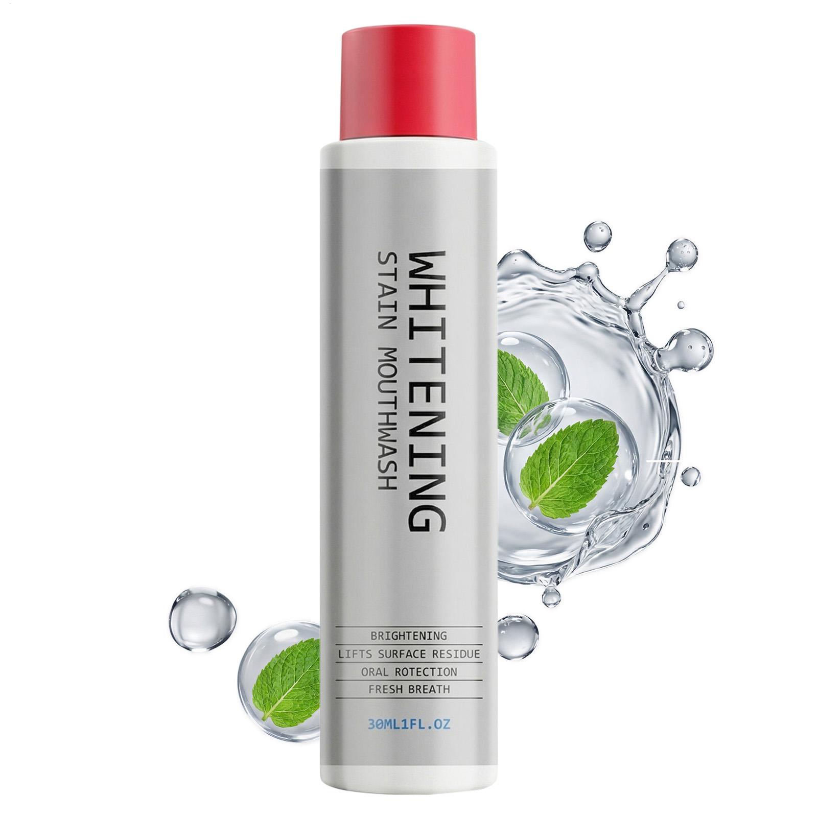 Teeth Whitening Mouthwash - 30ml Aufhellendes Mundwasser entfernt Gerüche, sorgt