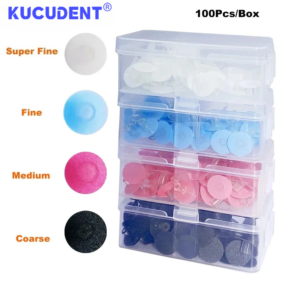 Teeth Whitening Kit - 100-teiliges Set Zahnmedizinische Polierscheiben für Komposit-Finishing,