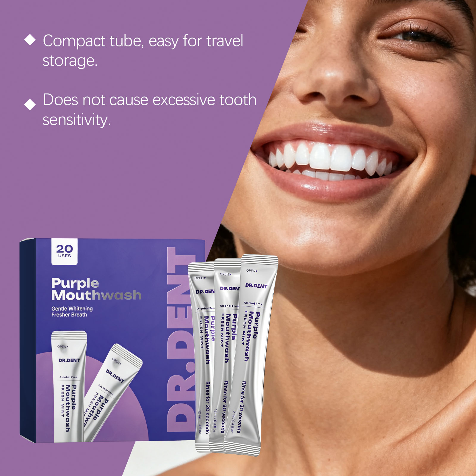 Lila Mundspülung, Zahnaufhellu – Teeth Whitening Mouthwash Bewertung und Preis